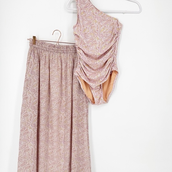 J. Crew Swimsuit Eco Ruched One-shoulder Swimsuit and Beach Skirt - Picture 5 of 16